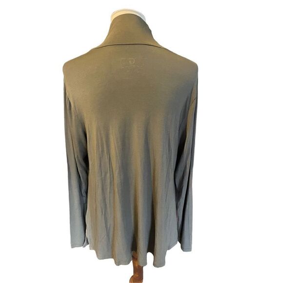 G by Giuliana Women's Turtleneck Fit Flare Tee Long Sleeve Flowy Top Brown Large - Picture 2 of 9